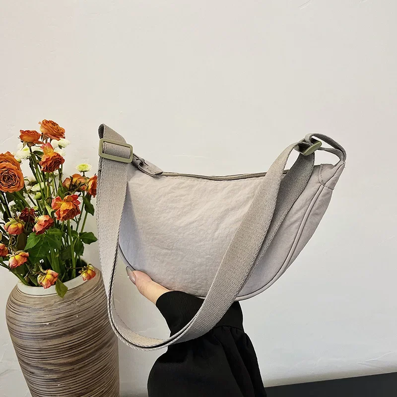 Simple Nylon Dumpling Crossbody Bag For Women Versatile Shoulder Small Cloth Bag Trendy New Design Perfect For Travel And Daily
