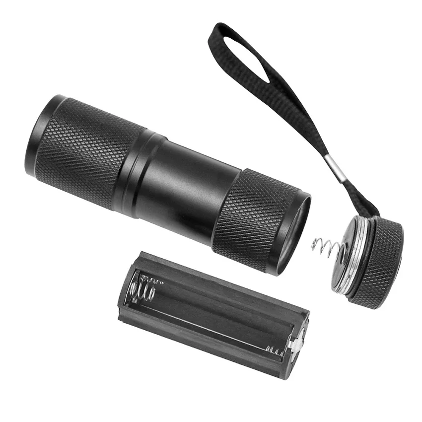 UV Flashlight with Lanyard, Black Light Flashlights, Pocket Sized 9 LED Torch for Pet Clothing Detection/Emergency/Camping