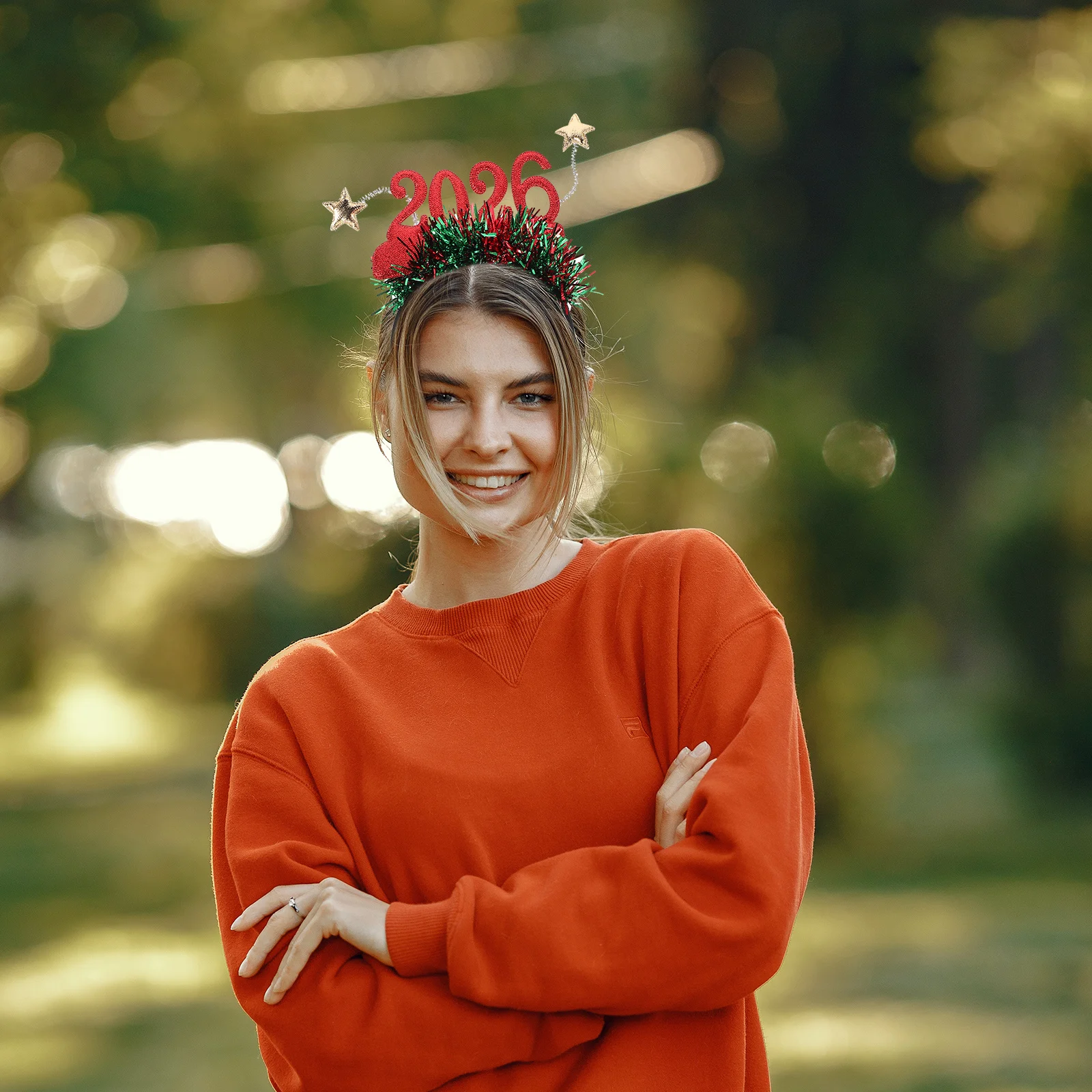 

4Pcs New Year Headband Festive Star Design Comfortable Party Hair Accessory for Nye 2026 Celebration Women Kids