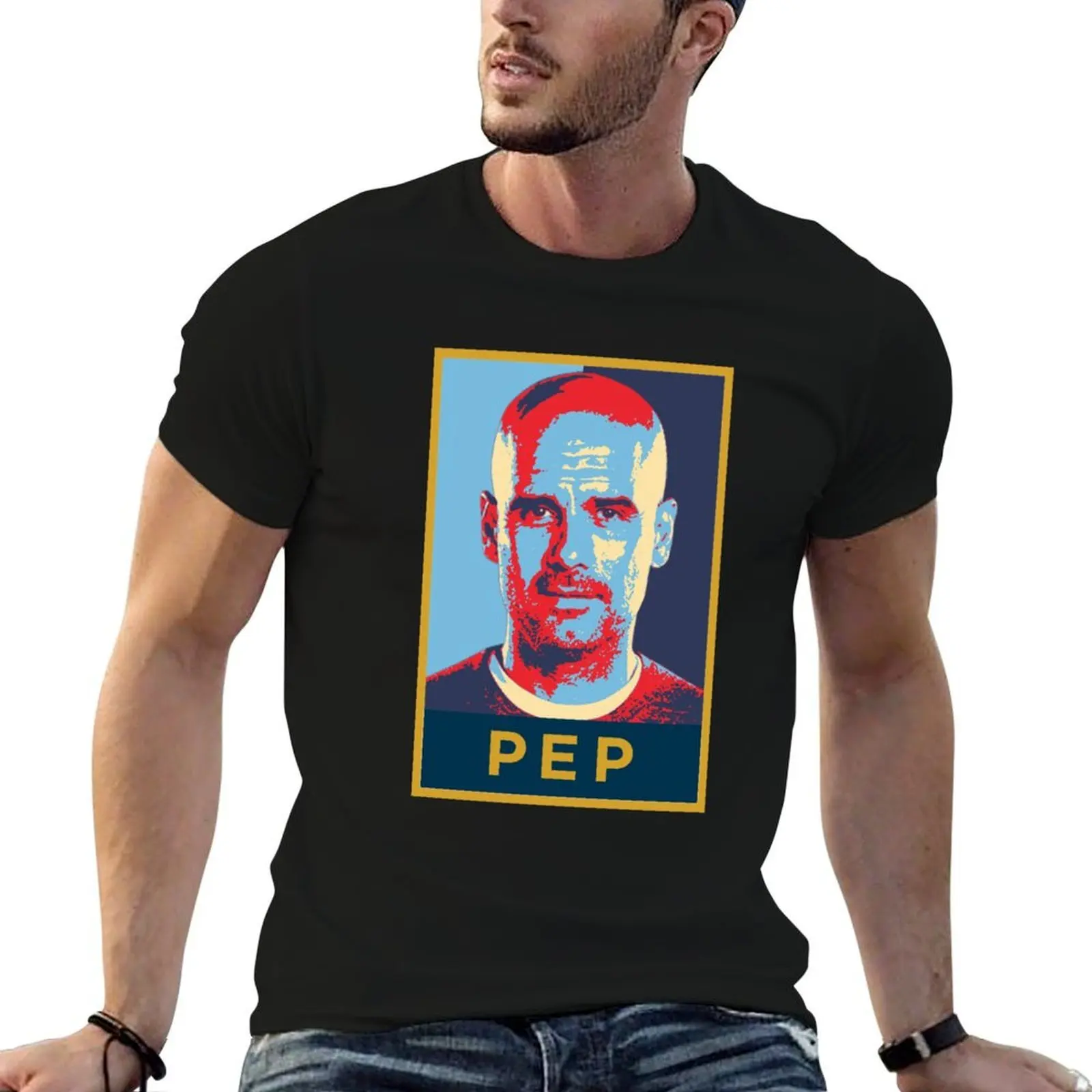 Pep Guardiola Artwork T-Shirt cotton tshirt 100% funny t shirts dark humor essential t shirt T-shirt