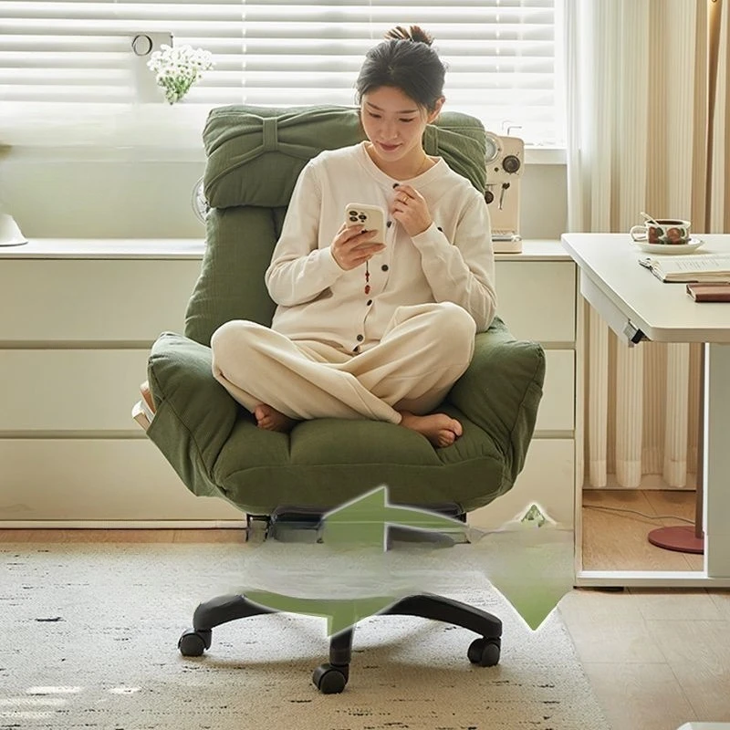 Cadeira de computador para casa sedentária sofá preguiçoso lazer dobrável estudo ergonômico reclinável escritório