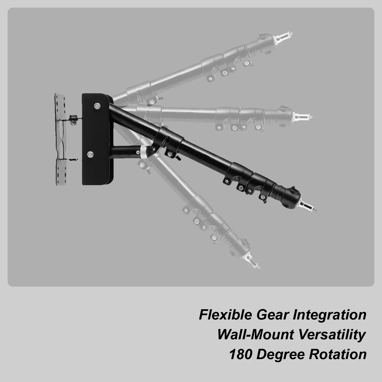 

Ring Light Wall Stand Wall Mounted Ring Light Triangle Boom Arm 180 Degree Rotation Lighting Holder For Barber Monolight