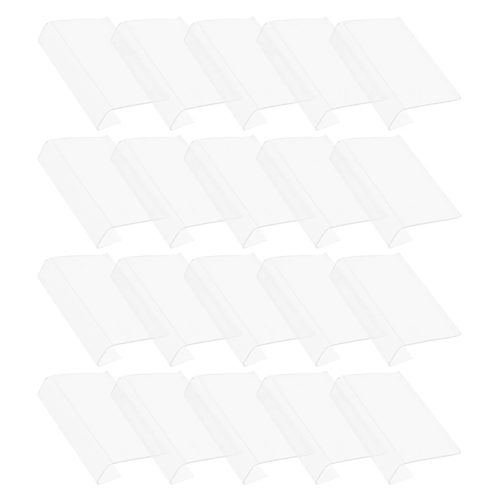 

50pcs Clear PVC Shelf Edge Label Holders Reusable Price Tags Clip Wire Shelf Sign Clips Transparent Design Material
