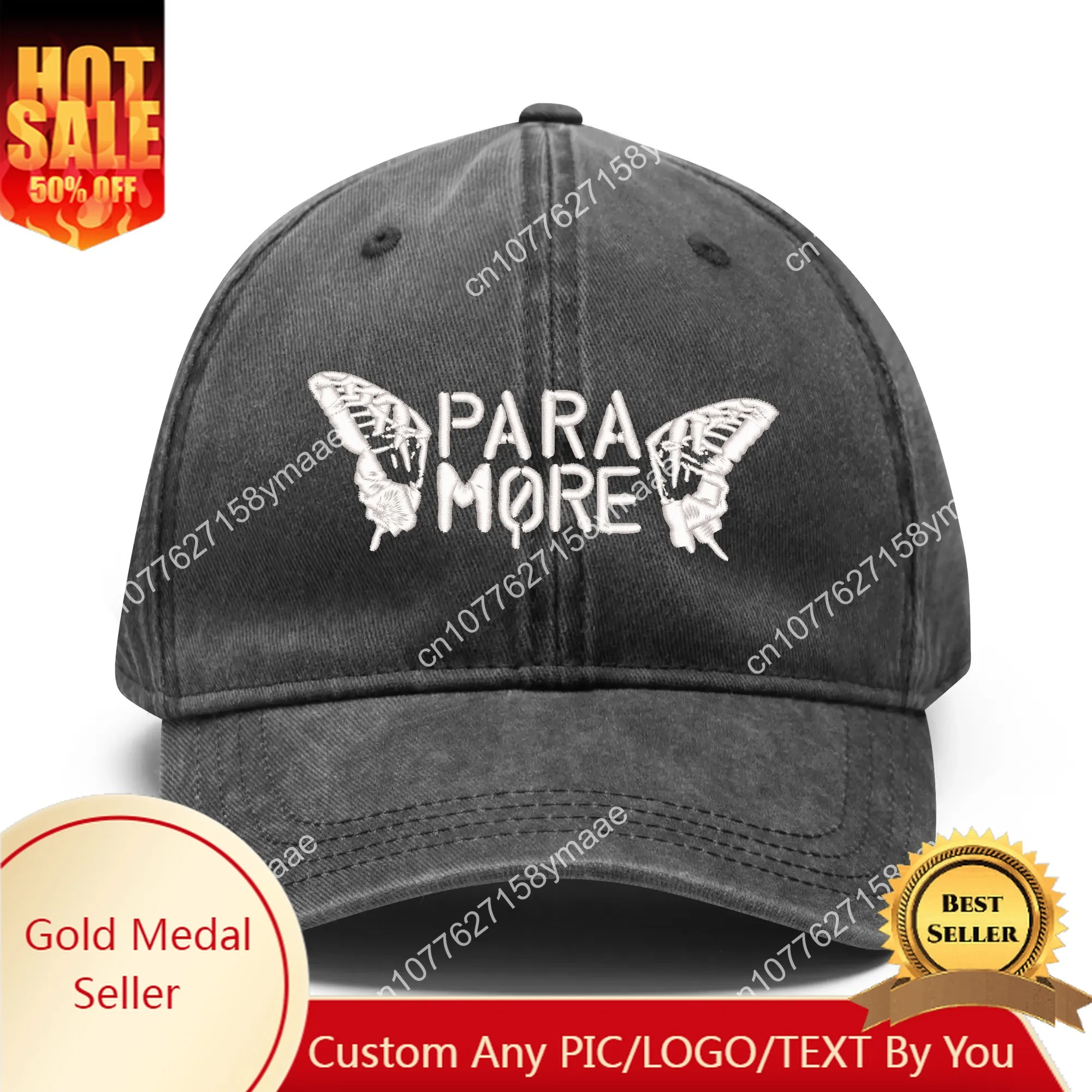 

Paramore Embroidery Hats Mens Womens Sports Baseball Hat Hip Hop Customized Made DIY Caps Personalized Text Cowboy Trucker Cap