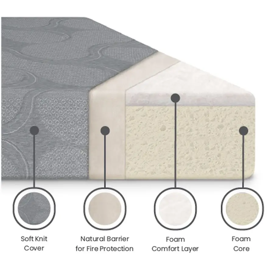 Snooze 6 inch Memory Foam Matras, Twin
