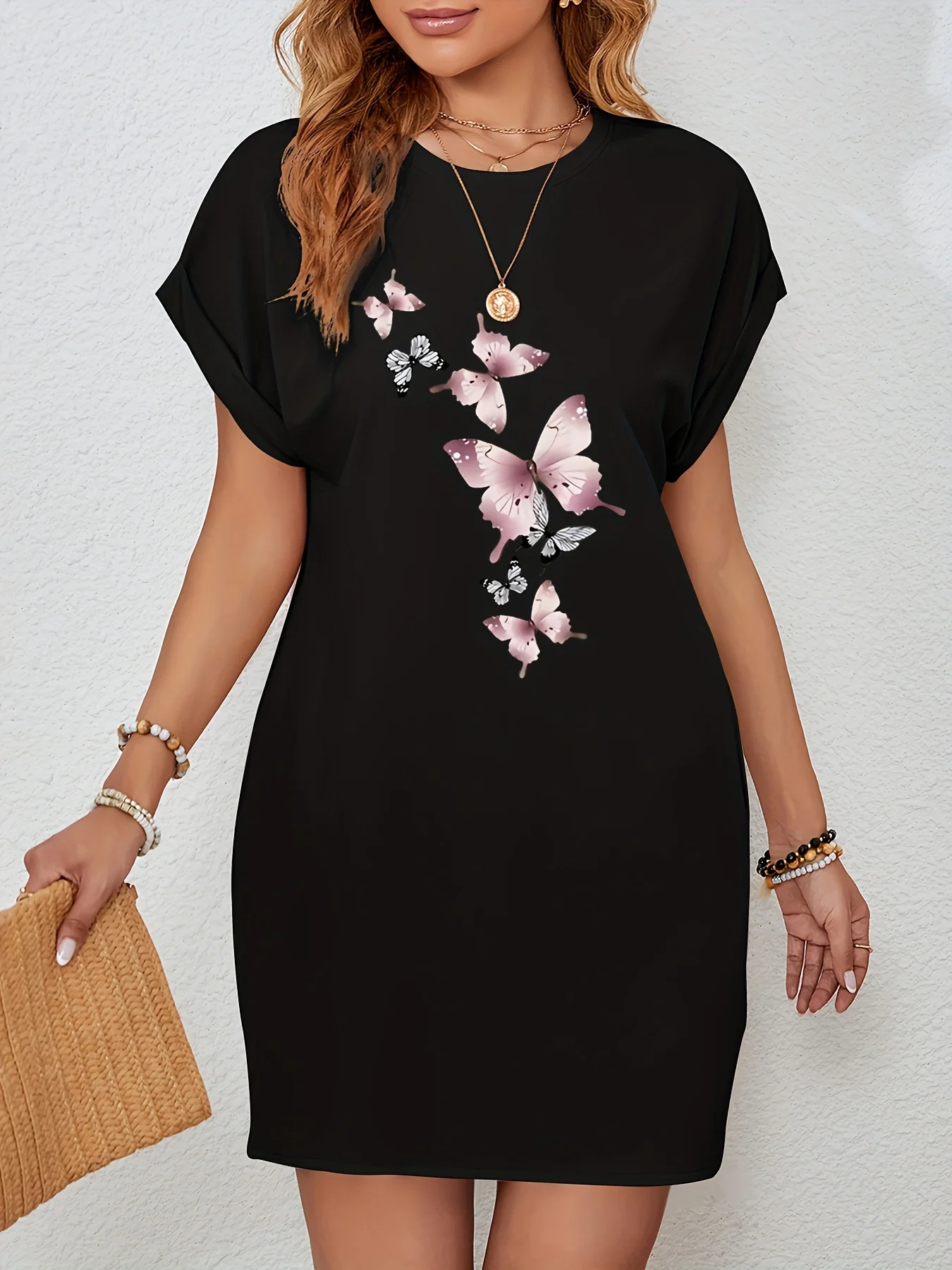 Robe t-shirt à manches courtes et col rond pour femmes, décontractée, foi, espoir, amour, imprimé, graphique, coupe ample, printemps et été