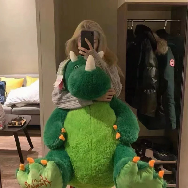 

Kawaii Plush Toy Triassic Triceratops Stuffed Doll Extra Large Sleeping Pillow Cute Plushie Kids Birthday Gift Cool Soft Animal