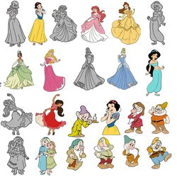 Disney-troqueles de corte de Metal de princesa Blancanieves, troqueles de 7 enanitos para álbum de recortes DIY, tarjetas de papel, artesanía decorativa, nuevo 2022