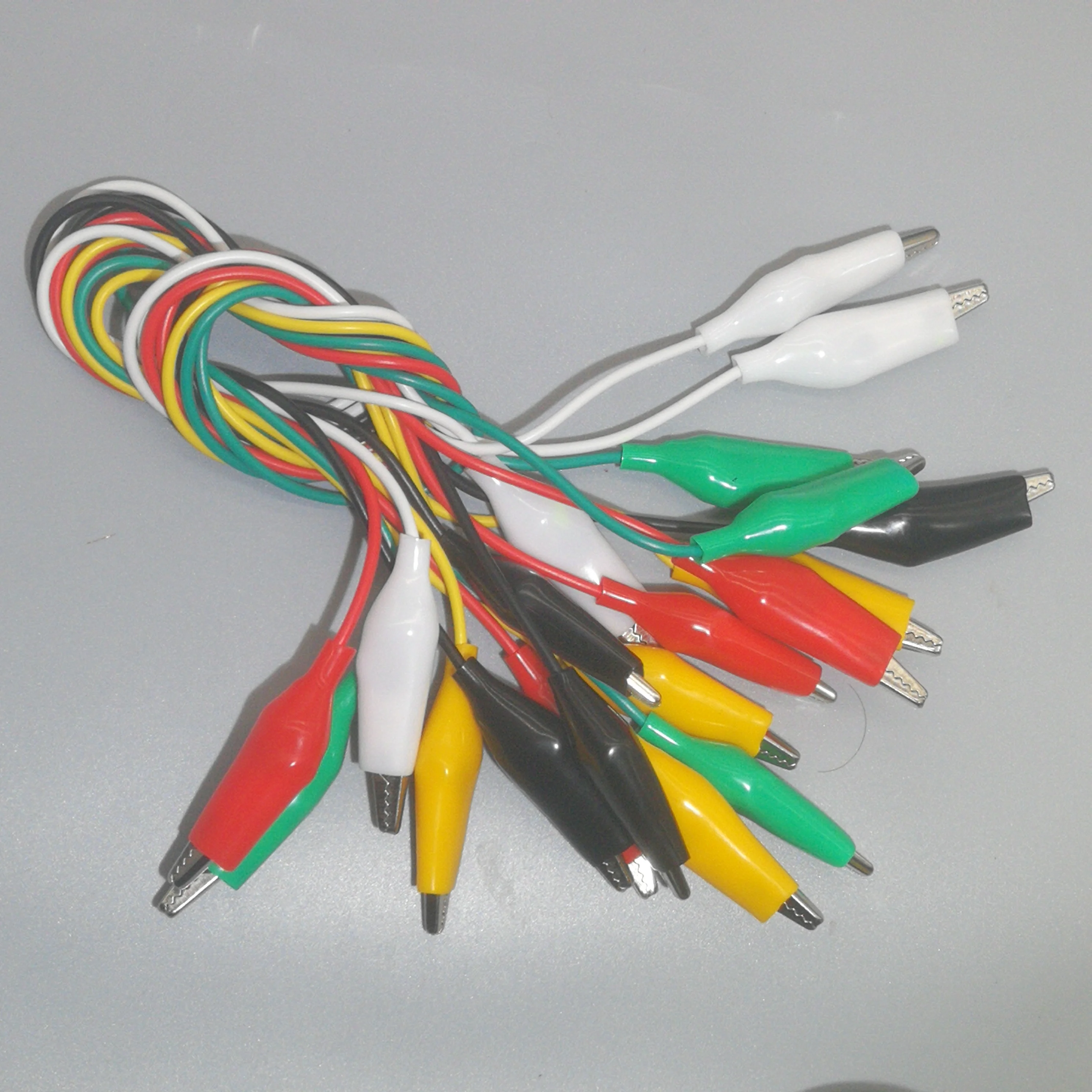 10Pc คลิปจระเข้ไฟฟ้า DIY Test Leads จระเข้ Double-Ended คลิปจระเข้ Roach Clip Jumper Wire 28มม.35มม.45มม.