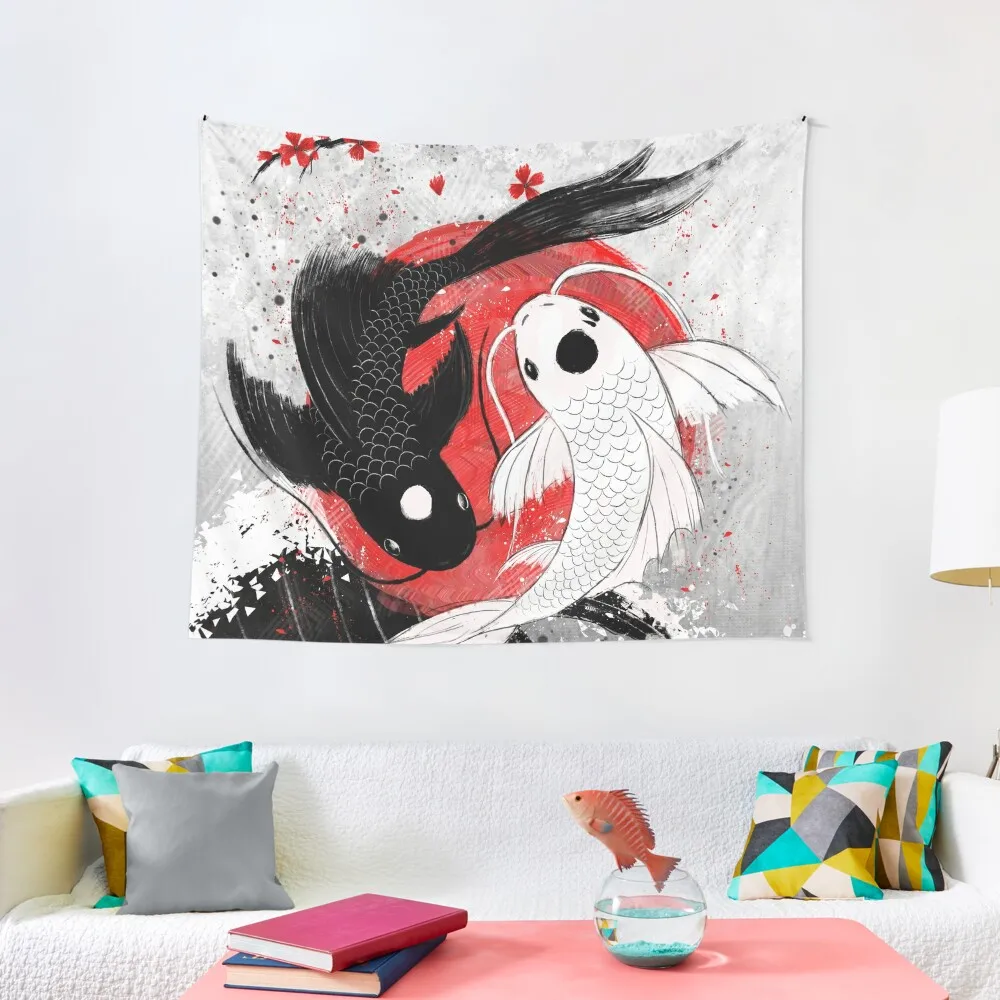 

Koi fish - Yin Yang Tapestry On The Wall Bedrooms Decorations Luxury Living Room Decoration Room Decor Tapestry