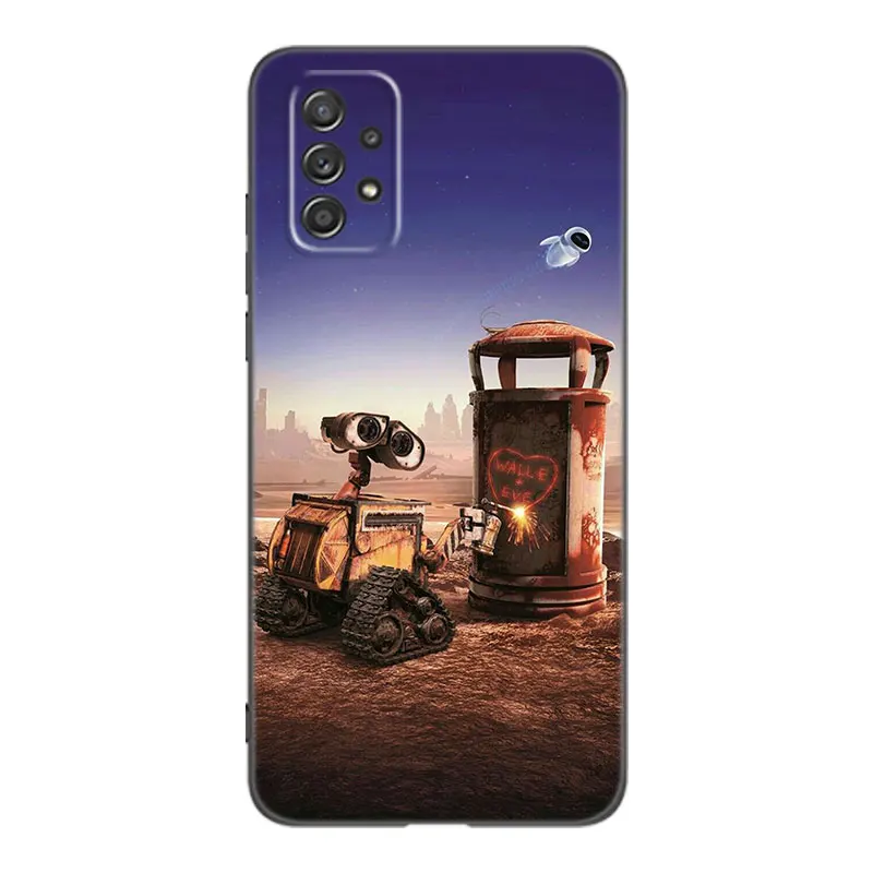 Cute Robot WALL-E Phone Case For Samsung A13 A22 A24 A32 A23 A25 A34 A35 A52S A53 A54 A55 A73 5G A12 A14 A15 A31 A33 A50 A51 A72