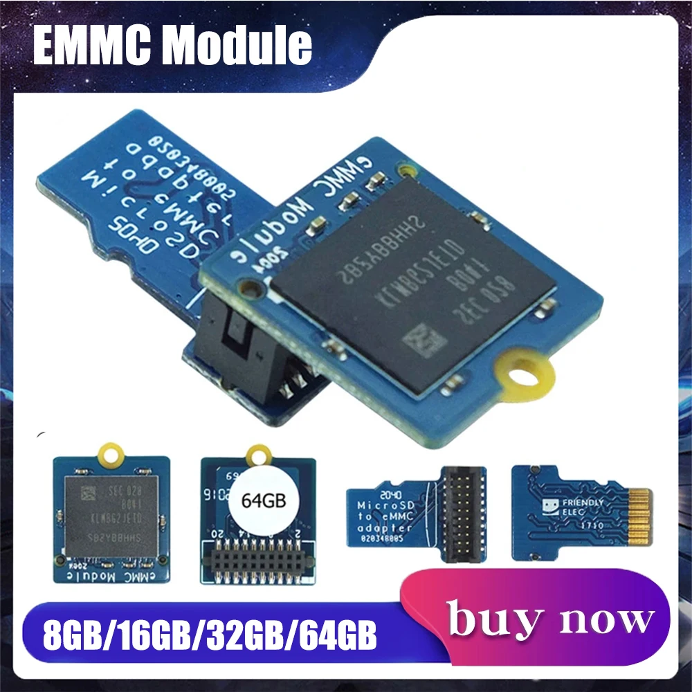 

EMMC Module 64GB 32GB 16GB 8GB with Micro SD-compatible Turn eMMC Adapter T2 for Nanopi K1 K2 M4 NEO4