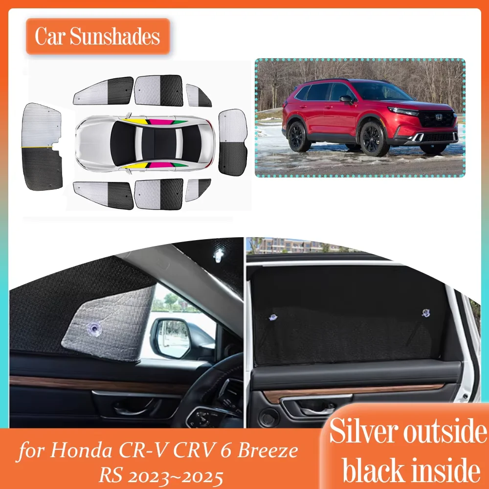 

Car SunShade for Honda CR-V CRV 6 Breeze RS 2023~2025 Roof Windows Sun Visor Windshield Curtain Cover Sunroof Part Accessories