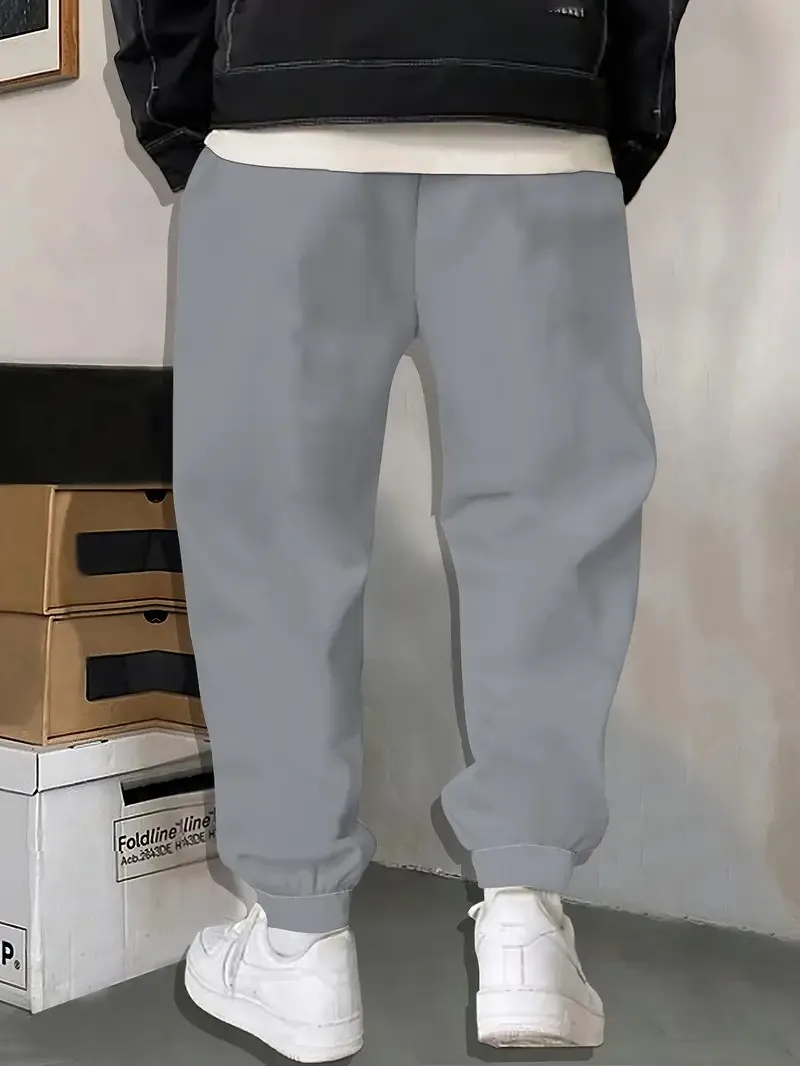 The new men's trousers for Spring and Autumn 2025 are casual simple comfortable and soft street men's trousers