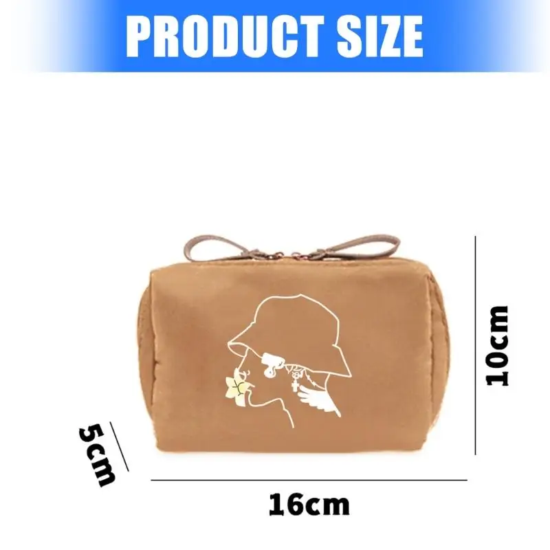 D46D Tas perlengkapan mandi dicetak tas makeup travel tas kosmetik tas penyimpanan estetika tas yang indah untuk wanita