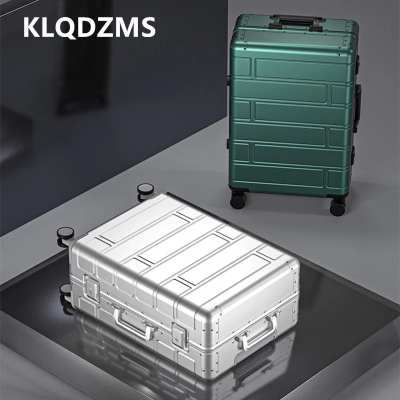 KLQDZMS Rollgepäck, komplett aus Aluminium, Magnesiumlegierung, Boardingbox, Business, 20 Zoll, 24 Zoll, 28 Zoll Trolley, Herren-Kabinenkoffer