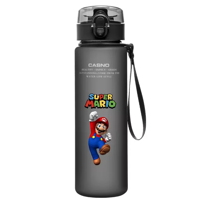 Super Mario Bro Kubek na wodę 560ML Przenośny plastikowy kubek z kreskówek o dużej pojemności Przezroczysty kubek dla dorosłych Sportowa butelka na