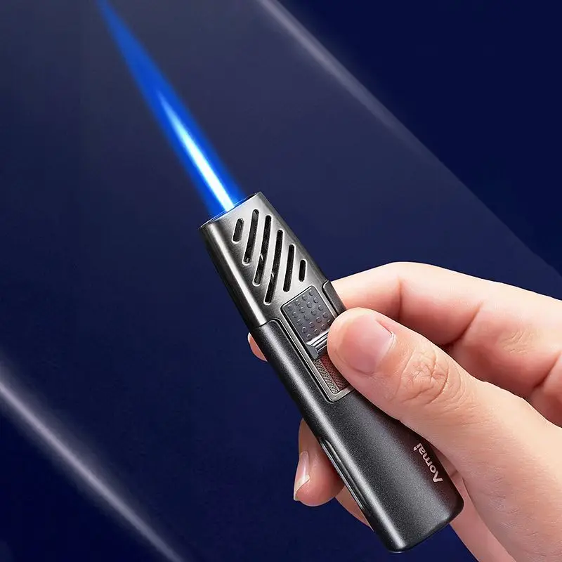 

Butane Gas Torch Lighter Outdoor Portable Windproof Ignition Guns and High Flame Inflate Kitchen Ignition Tool Cigar Lighters
