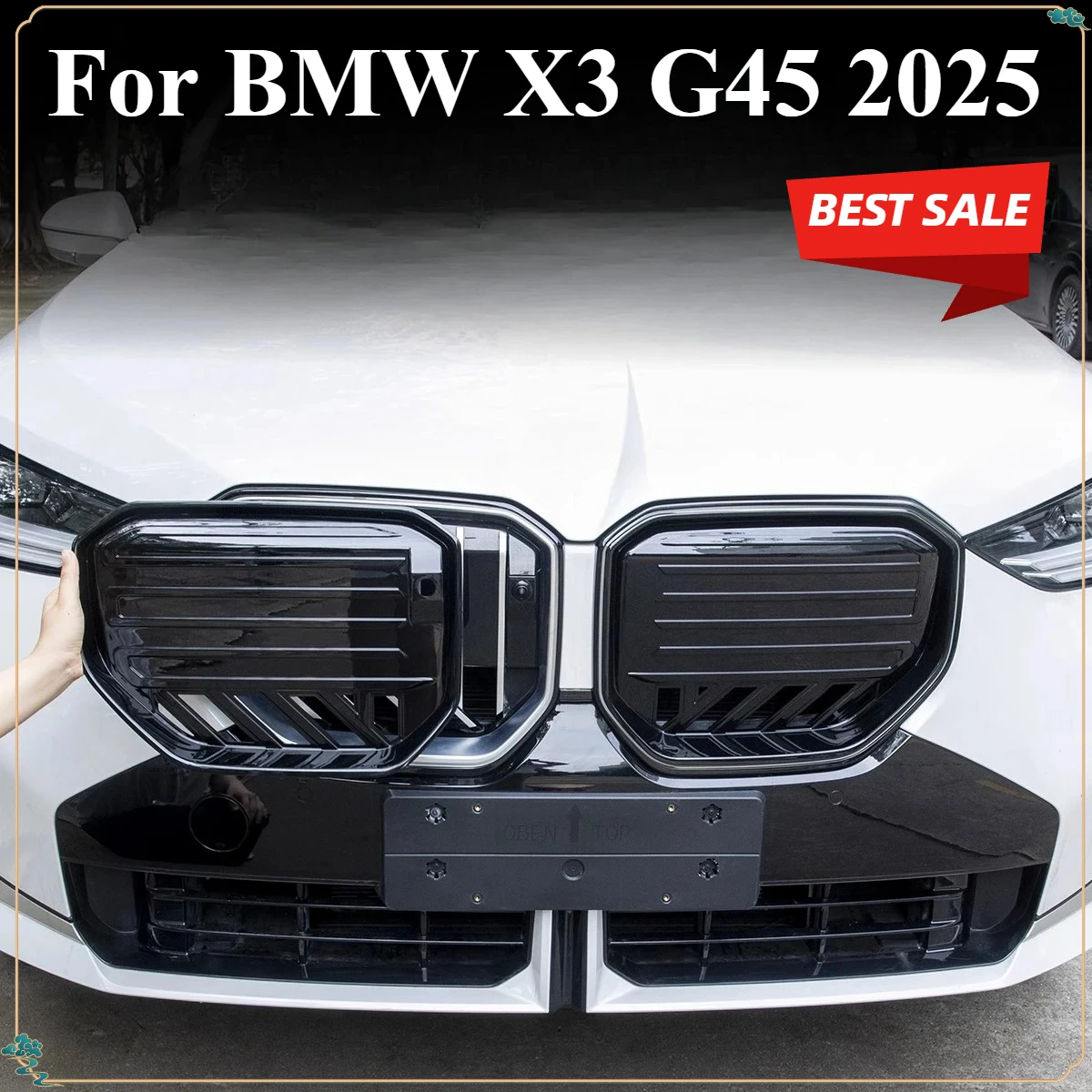 

G45 Front Kidney Grille For BMW X3 G45 2025 ABS Black Front Bumper Racing Grill Exterior Decoration Accessories