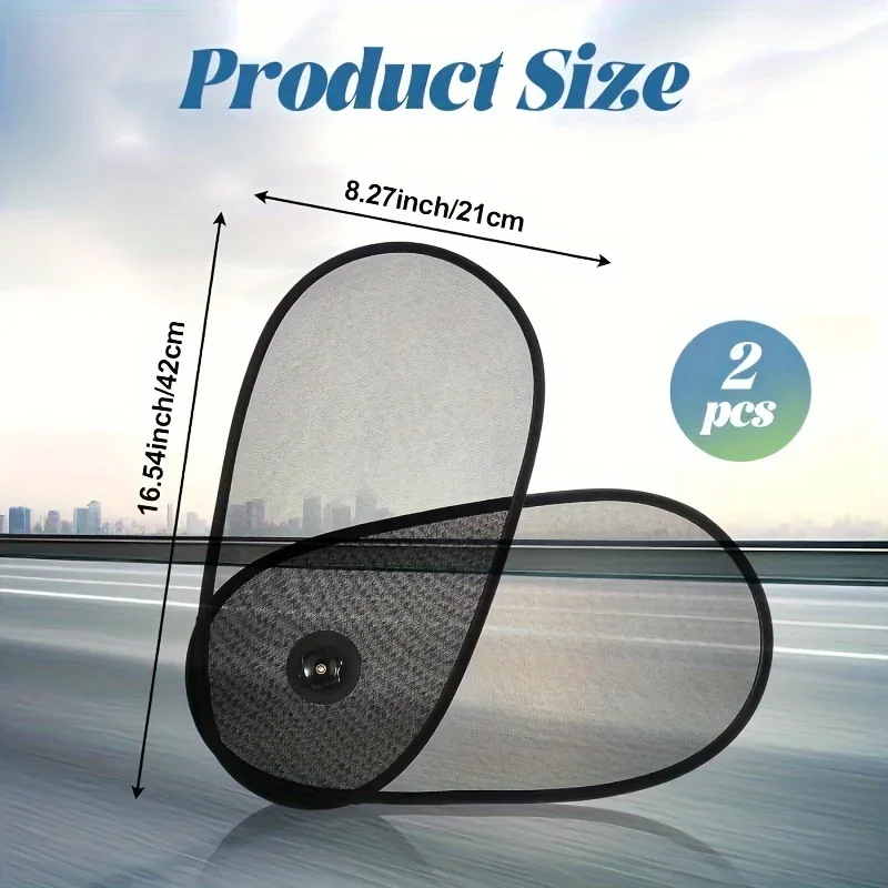 

Вращающийся регулируемый солнцезащитный козырек для окон, 2 шт., блокирует УФ-лучу, уменьшает блики и защищает лобовое стекло — прочный полиамидный материал