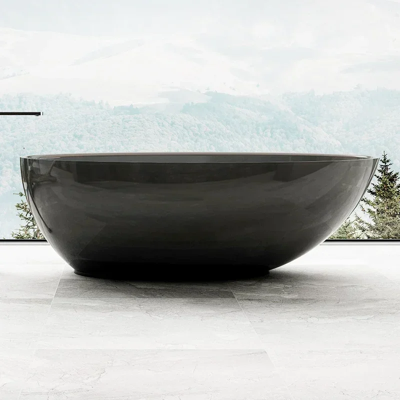 G Transparent Resin Bathtub Family B & B Hotel Double Independent Goose Egg Color Crystal Bathtub