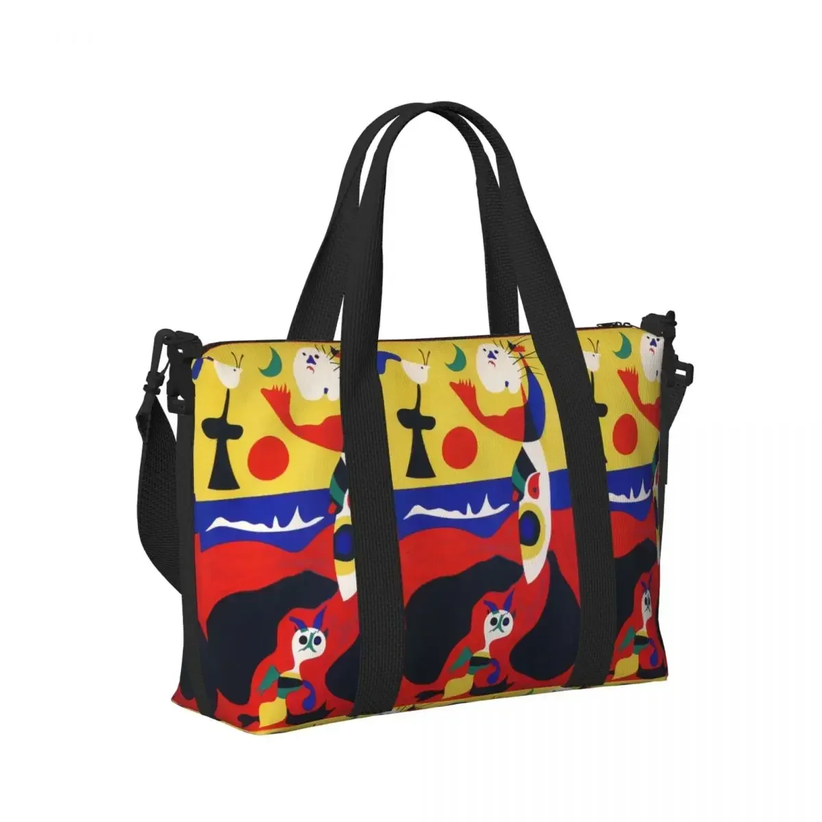 Painting By Joan Miro Beach Travel Bag Large Capacity Tote Bags for Gym Yoga Women Shopping Duffle Shoulder Bag