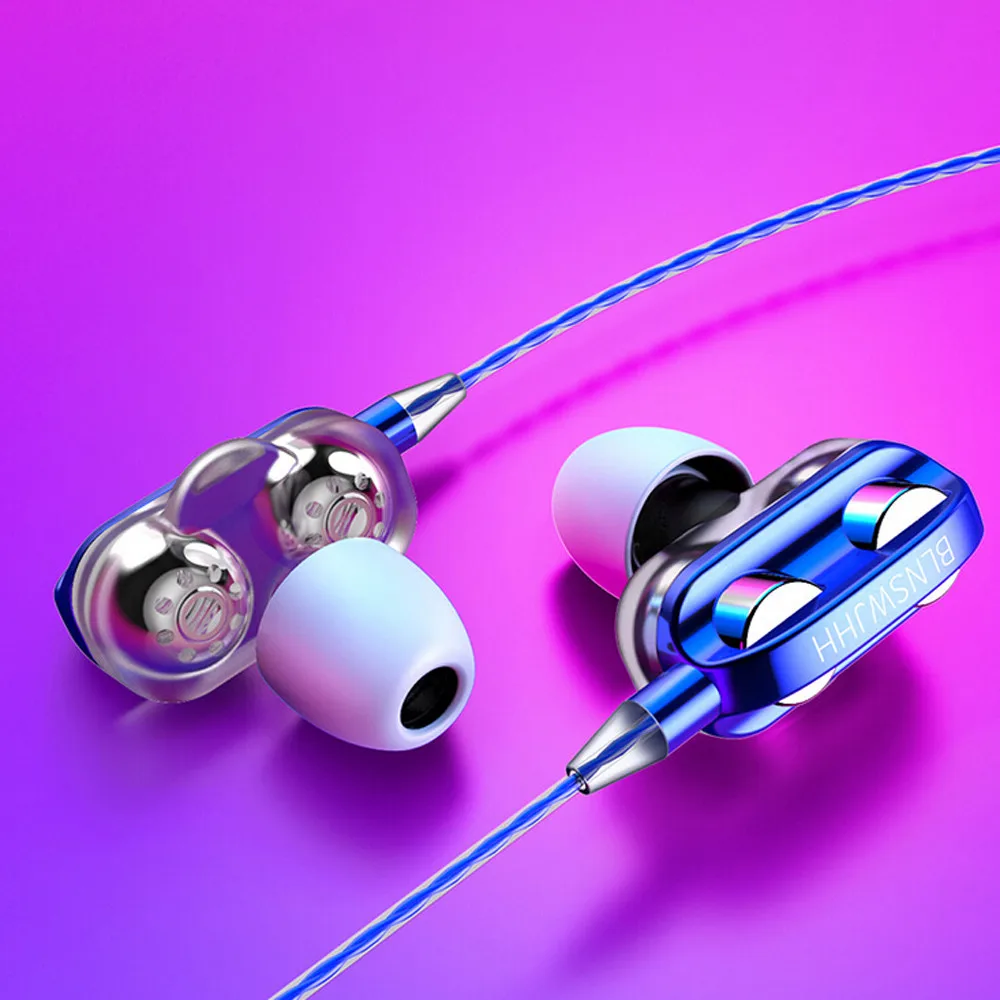 3.5mm Super Bass In Ear Hifi Stereo Earphone Earbuds Headphone Headset With Mic Heavy Bass Mobile Phone Quad Core Earphones