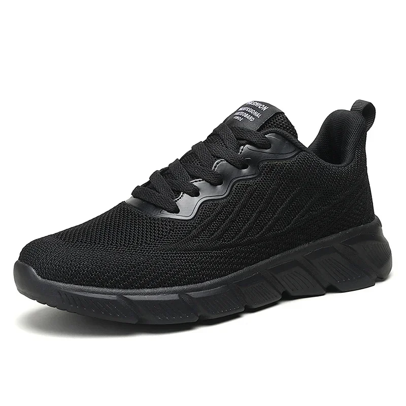 Unisex Four Seasons Breathable Lightweight Running Shoes Women Fly Weaving Flat Mesh Casual Sneakers Men Non-Slip Jogging Shoes