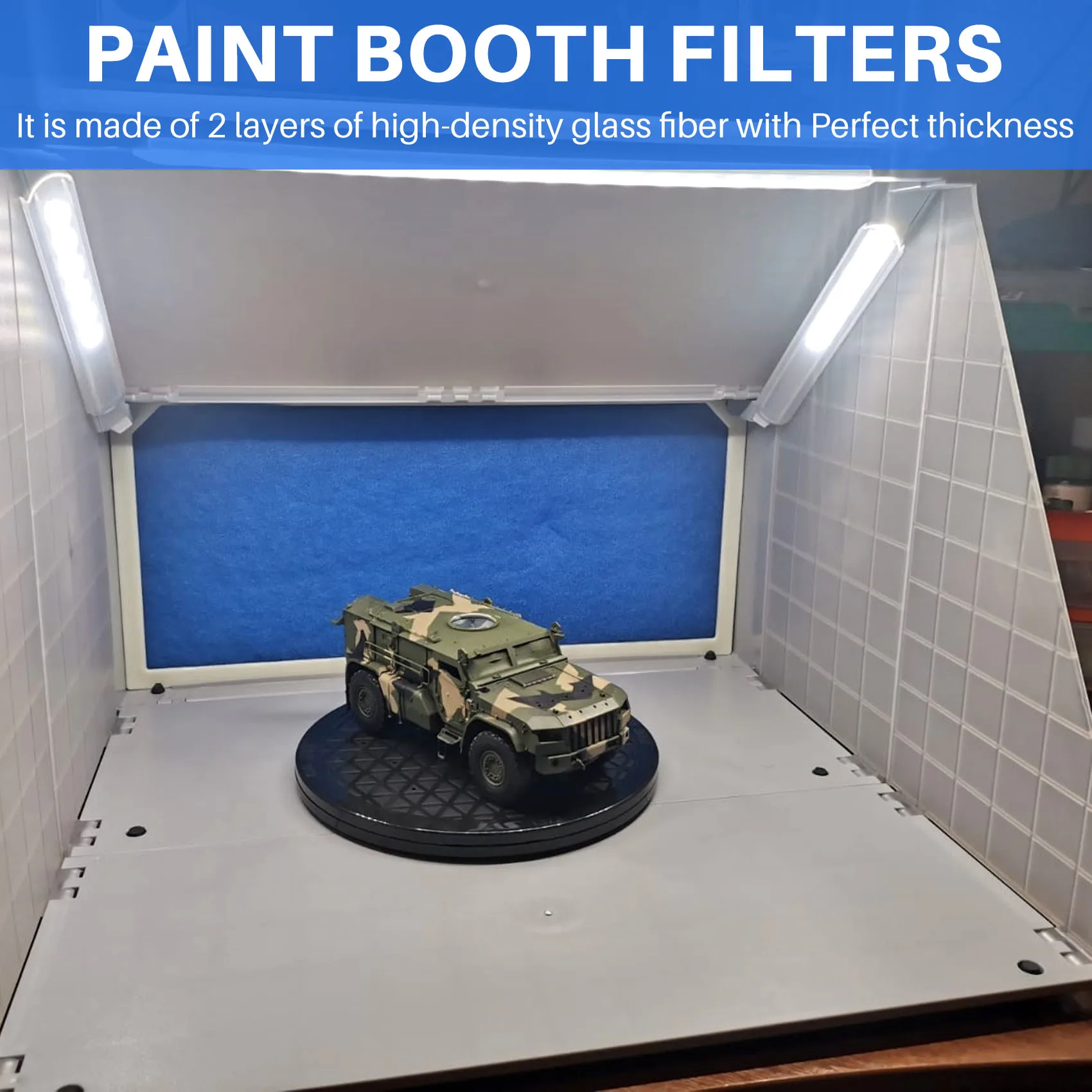 Imagem -06 - Airbrush Spray Booth Filtro Grupo Blue Fiberglass Substituir Filtro Hobby Compatível para o Mestre Pcs