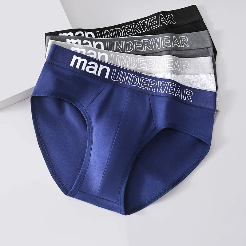 4 قطع الرجال السراويل الثلاثي الراحة بلون الرجال سراويل لينة عالية المرونة الملابس الداخلية تنفس الموضات الملابس الداخلية #1