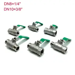Stainless steel ball valve 1/4 '' 3/8 '' 304 2P full pass ball valve suitable for switch accessories such as water, gas, gasolin