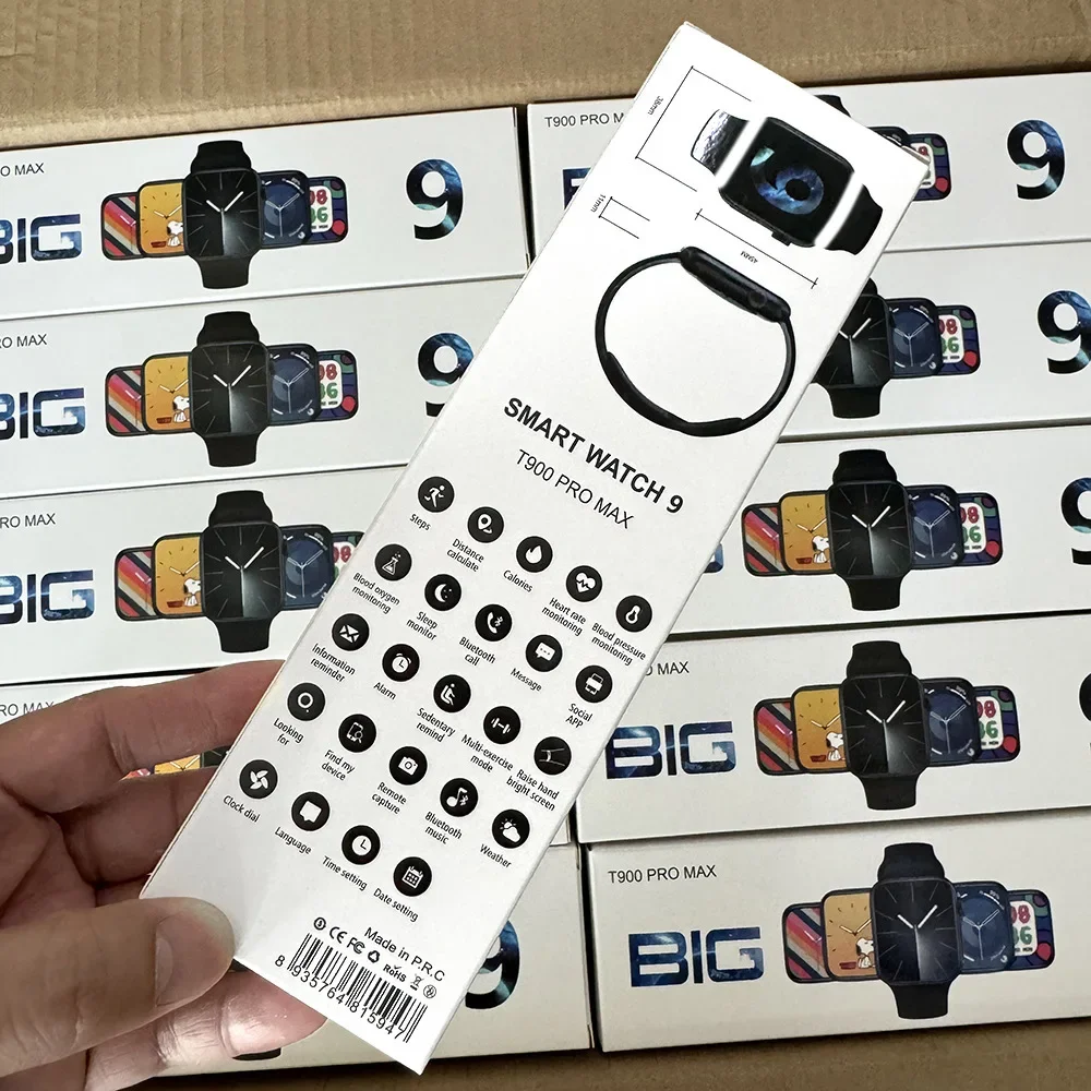 T900 Pro Max L Seri Jam Tangan Pintar Jam Tangan Layar Besar 9 Panggilan Olahraga Berputar S9s8 Gelang Bluetooth Olahraga