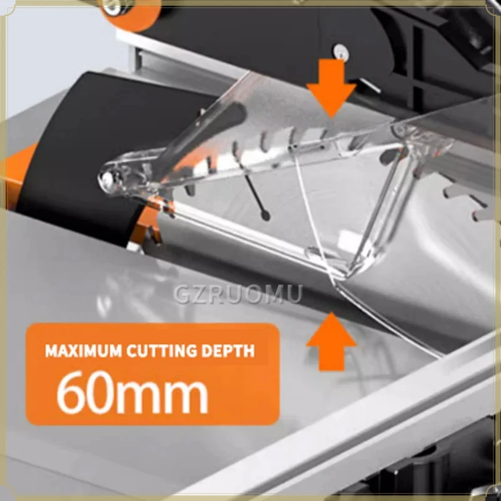 220V 2000W Mini Desktop Table Saw Adjustable Speed 45° Angle Electric Wood Cutting Woodworking Tool