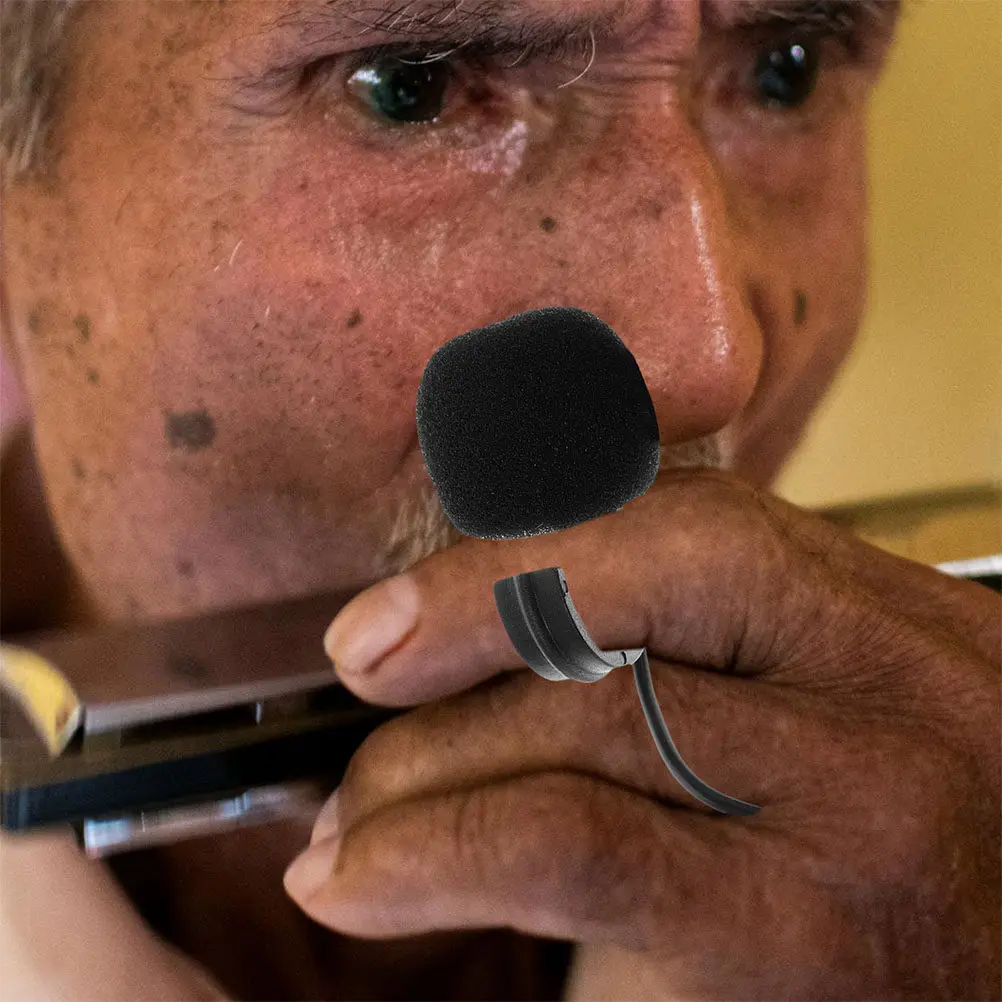 1.5m Harmonica Microphone Clip on Type High Fidelity Audio Enhancer for Musical Instruments Live Sound Amplification System