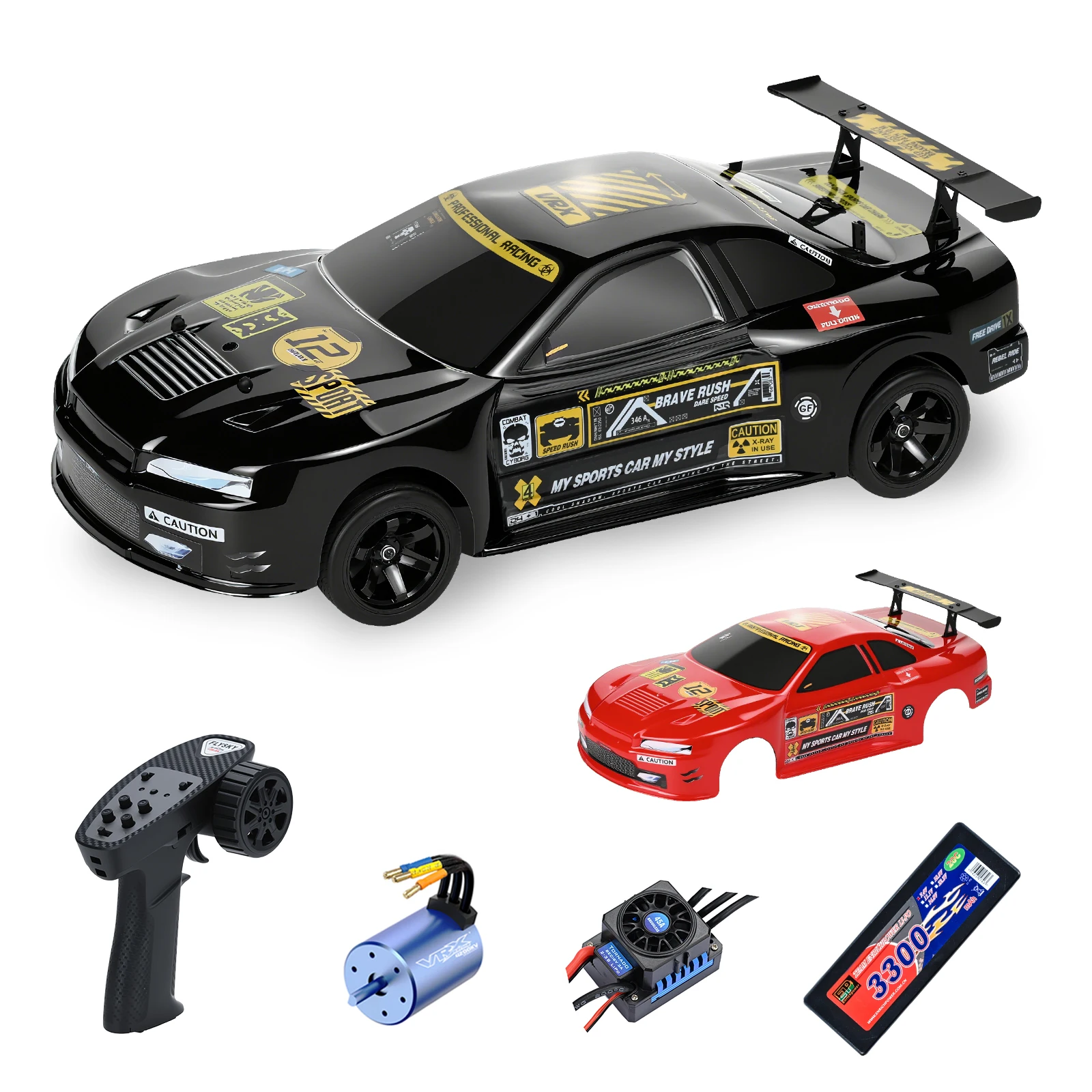 VRX Racing RH1026 1/10 Brushless RC Touring Car | 70KM/H High-Speed 4WD RTR Electric RC Car | Perfect Toy for Kids and Adults