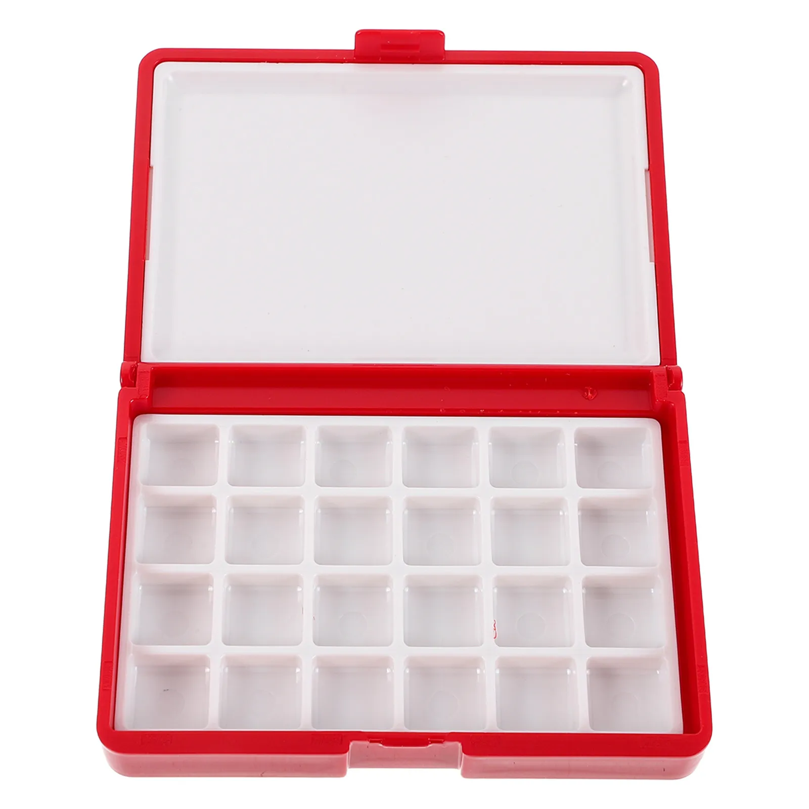 Empty Watercolor Palette 24 Grid with Tight-Fit Lid Compact Portable Lightweight Plastic Paint Tray for Travel Painting