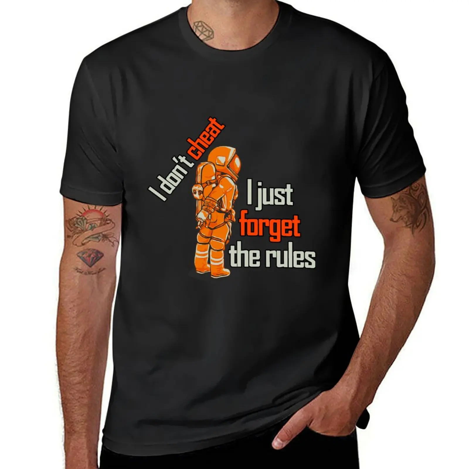 I don't cheat I just forget the rules T-Shirt customs kawaii clothes graphics mens graphic t-shirts hip hop