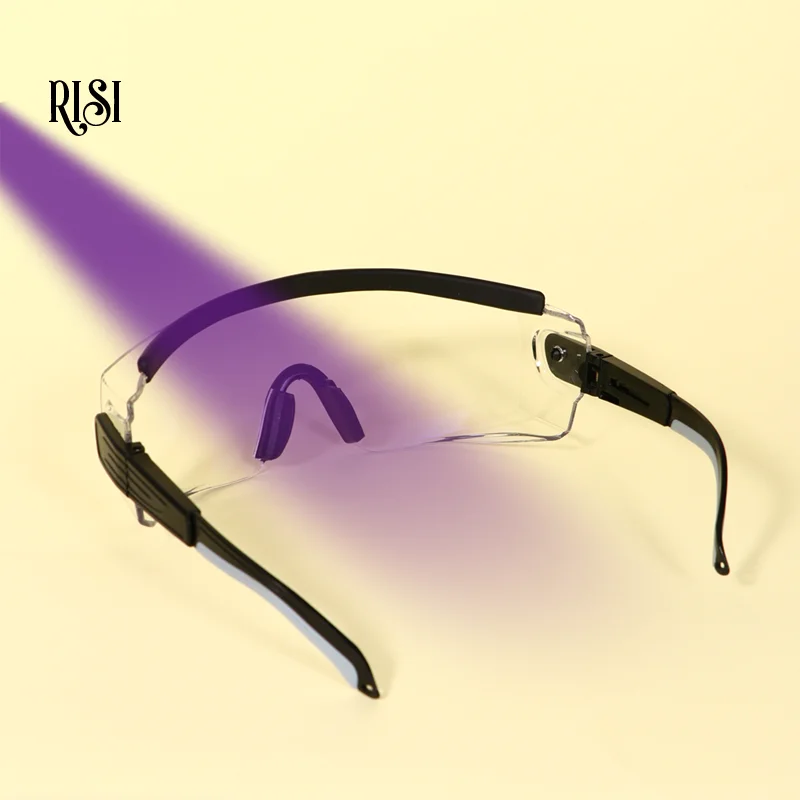 RISIプロフェッショナルUVまつげ接着剤、まつげエクステ用UVカットガラス、400UVカットまつげ接着剤ライトガラス、まつげUV接着剤ガラス