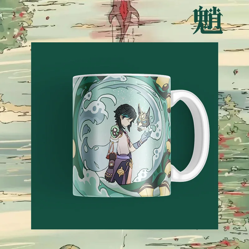 

Anime Game Cos Lumine Scaramouche Barbara Kamisato Ayato Arataki Itto Thoma Ceramic 8.5x9.2cm Mug Gift