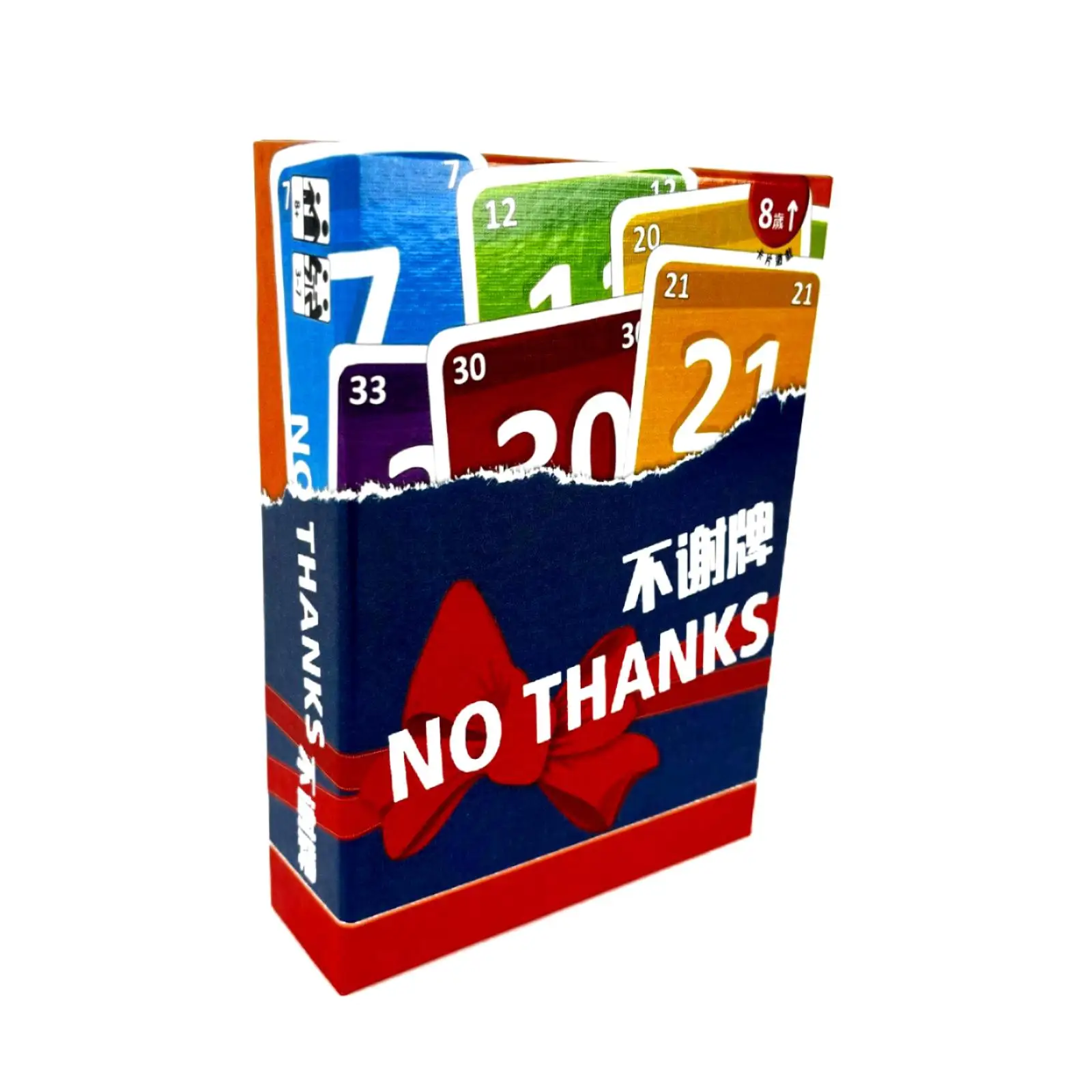 NO THANKS Card Game Chinese Edtion - Classic Tabletop Strategy Board Game for 3-7 Players, Enhances Observation, Memory