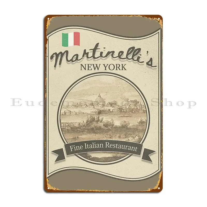 Martinelli S-letrero de Metal para restaurante italiano, Robotrobot, cine, garaje, diseño de pared, cartel de estaño de diseño