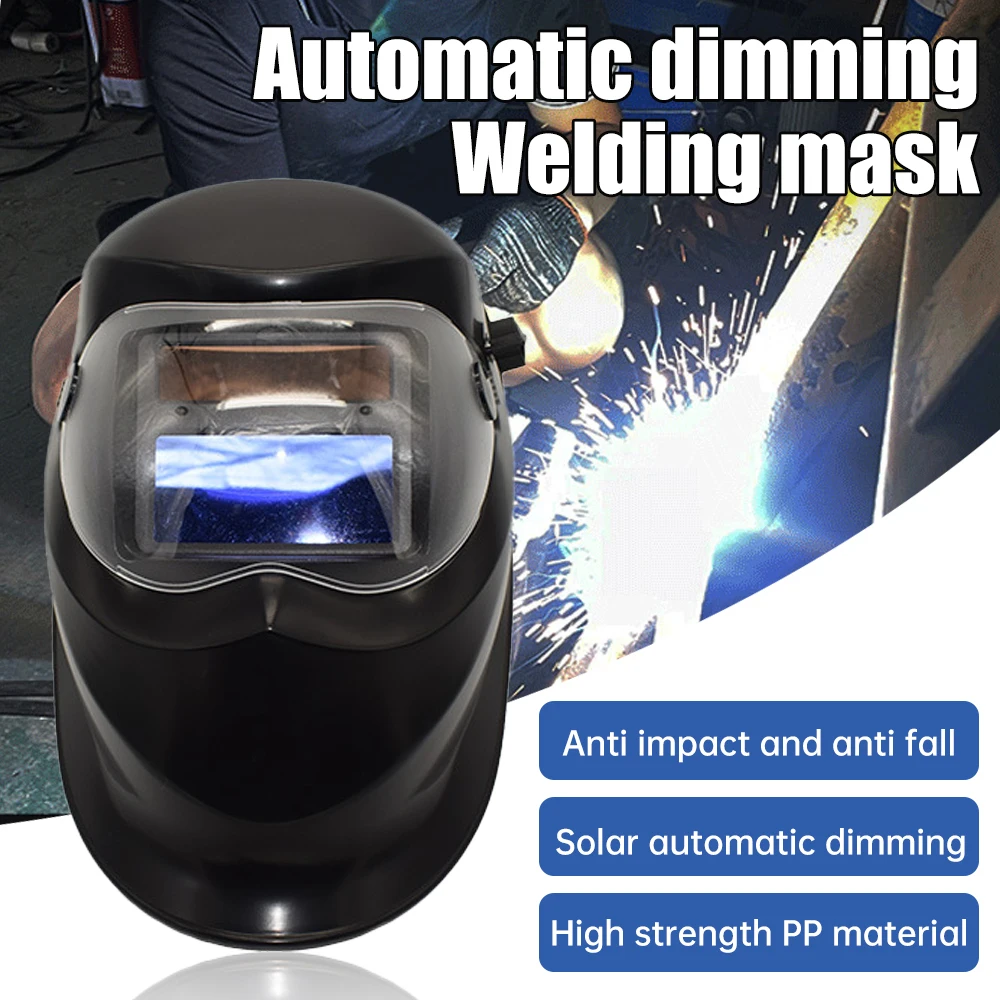 

PC Welding Masks Auto Darkening Welding Helmet Adjustment Large View for Arc Welding Grinding Cutting