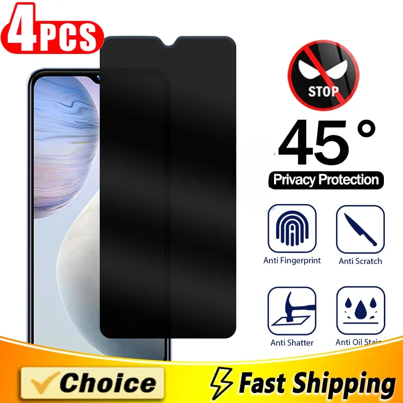 4Pcs Anti-Peeping Tempered Glass For VIVO IQOO 3 5 8 9T 10 11 7 gameversion Z1X 5(2020) 6Lite Z7i X 7S(5G) Screen Protector Film