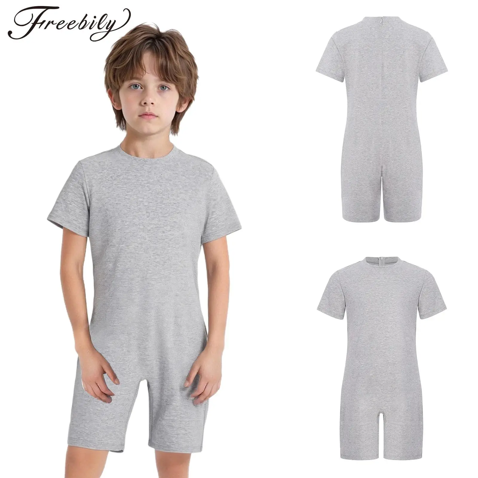 Einfarbiger Trikotanzug für Kinder und Jungen, Unisex, für Ballett, Tanztraining, Basic-Trikot, besondere Bedürfnisse, adaptive Kleidung