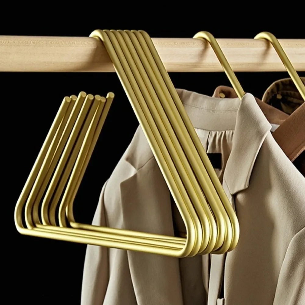 

5PCS Modern Non Slip Triangle Coat Hangers Rust-Proof Space-Saving Clothes Hangers Metal Sturdy Drying Rack Clothes Storage