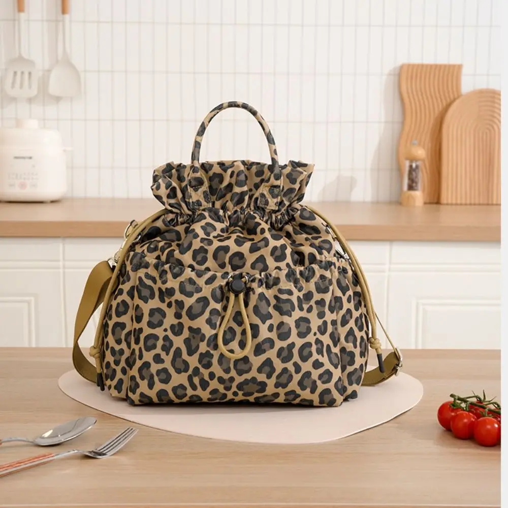 Wasserdichte Isolierte Lunch-Tasche mit Kordelzugverschluss Mehrere Taschen Tragbare Lunch-Tasche mit Griff Große Kapazität – Detail 12