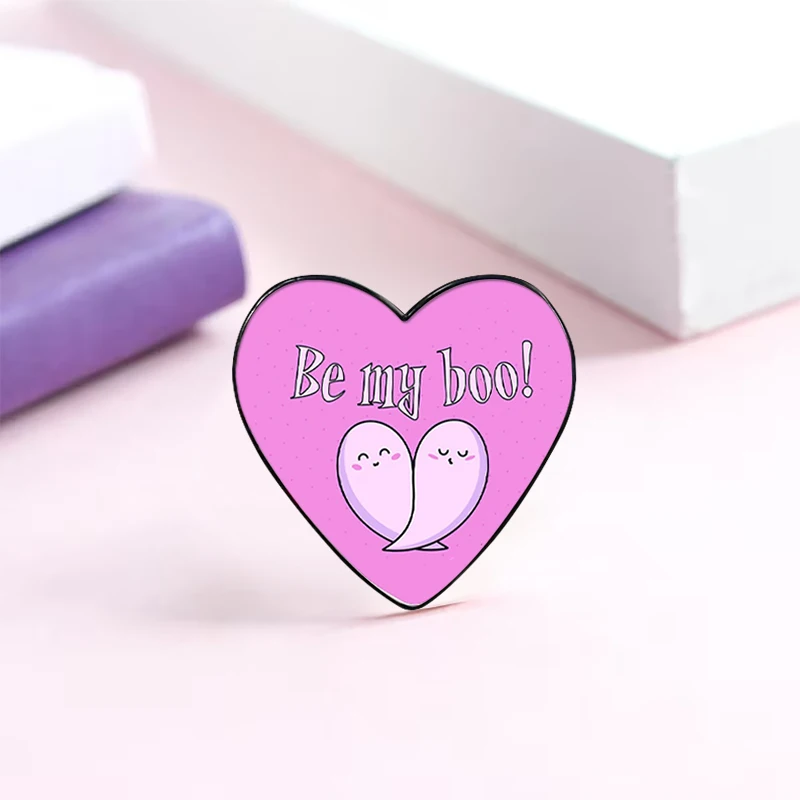 be mine Ragged heart with seam pin Funny Brooches Shirt Lapel Cute Badge Cartoon Jewelry Gift for Lover Girl Friends