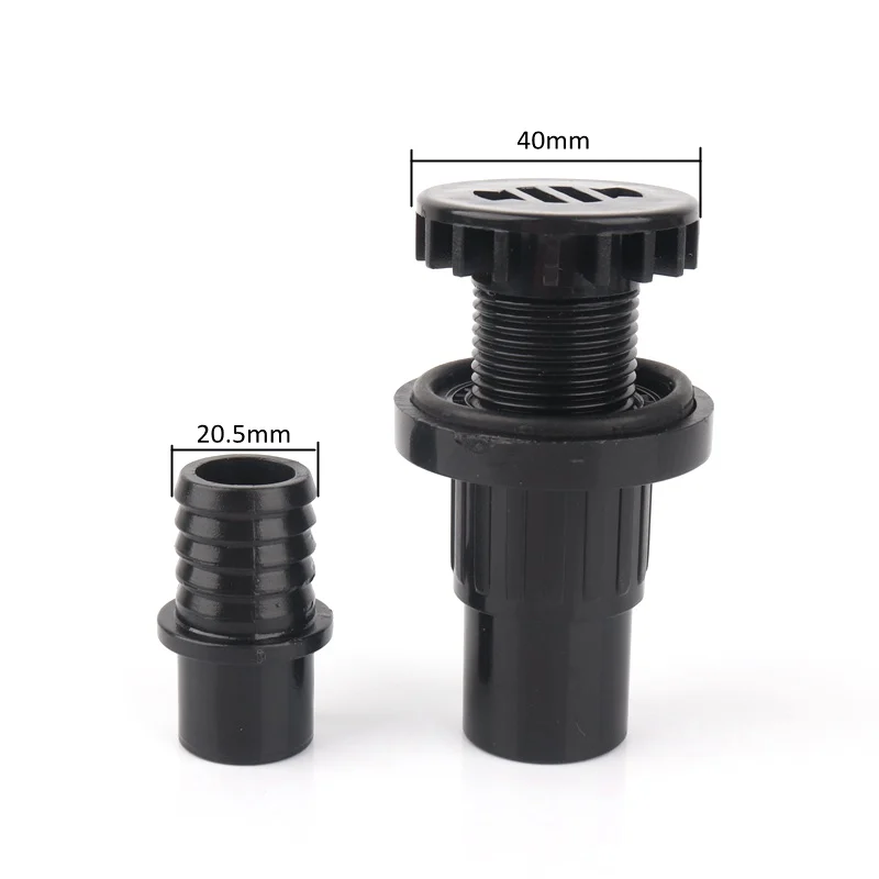 1pc NuoNuoWell Plastic 25mm fish tank drainage aquarium 90 degree water outlet fish tank joints 20mm hose connector