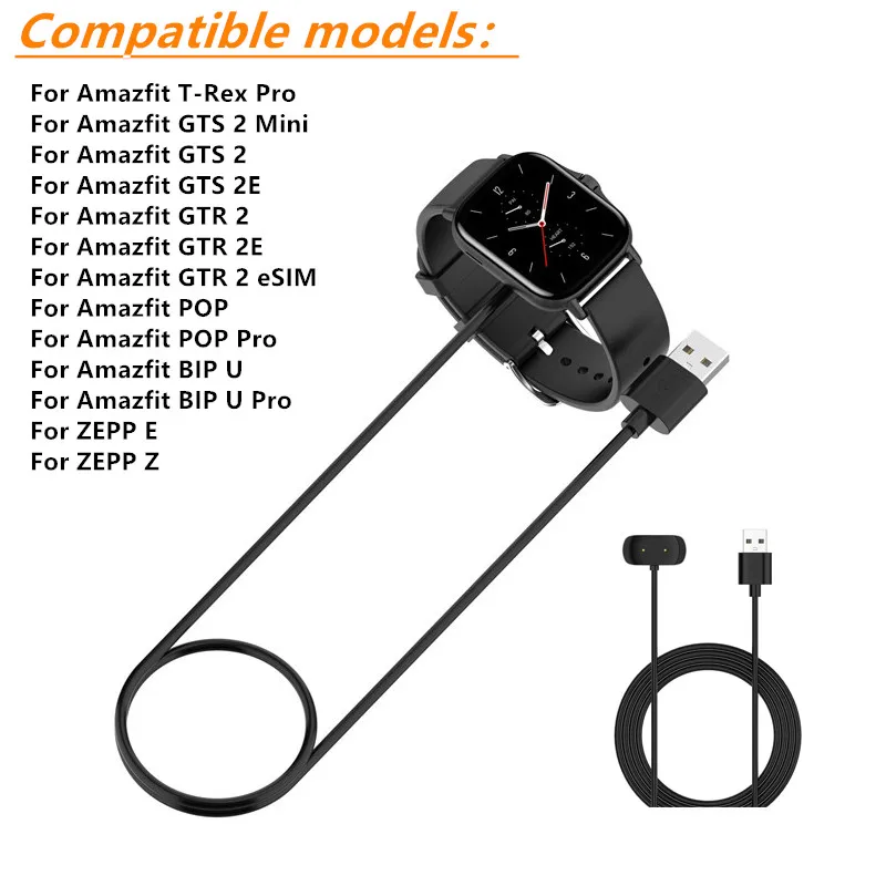 

For Amazfit GTS 2 Mini T-Rex Pro GTR 2 2e GTS2 Charging Cable Charger Cradle For Amazfit Bip U/POP/Zepp E Adapter Magnetic