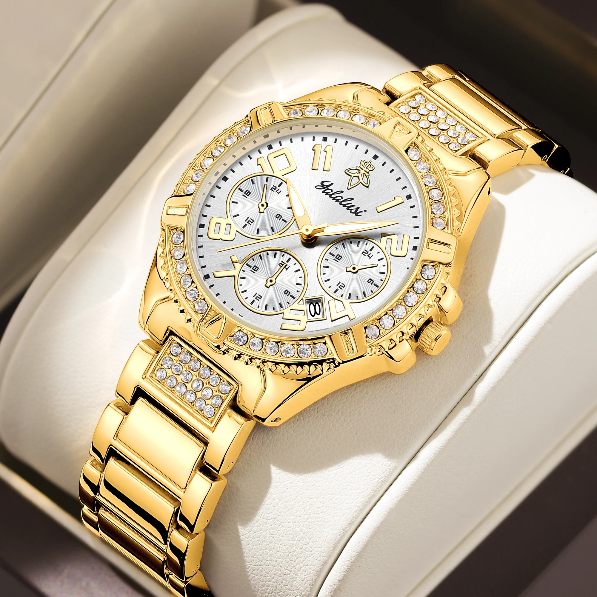 

Luxury Elegant Ladies Quartz Watch Arabic Numerals Date Function Perfect Gift for Friends Daily Wear Business Occasions